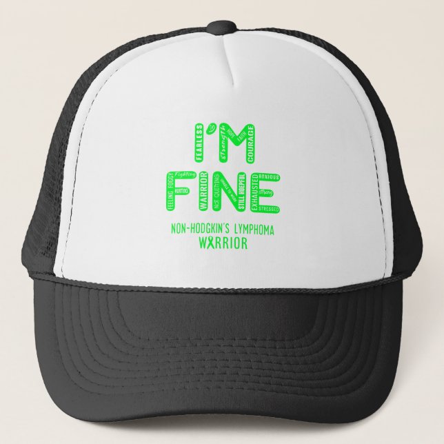 Casquette Le guerrier du lymphome non Hodgkinien - JE SUIS F (Devant)