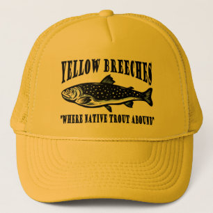 Casquette Le jaune enculasse la pêche de mouche de truite de
