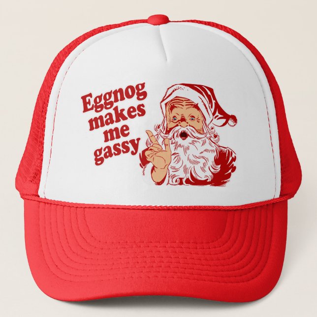 Casquette Le lait de poule rend Père Noël grisouteux (Devant)