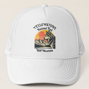 Casquette Le Loup Solitaire Se Trouve Devant La Montagne Maj