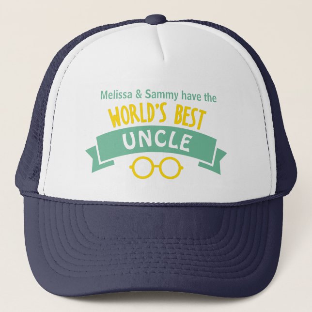 Casquette Le meilleur chapeau de camion oncle du monde (Devant)
