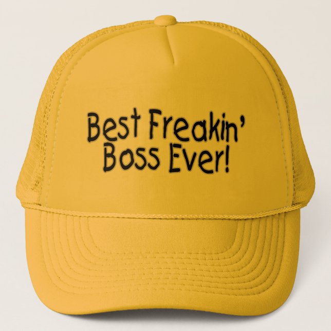 Casquette Le meilleur patron de Freakin jamais (Devant)