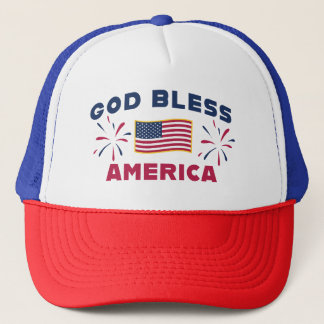 Casquette Le Patriot Pays Dieu bénisse l'Amérique Trucker Ch