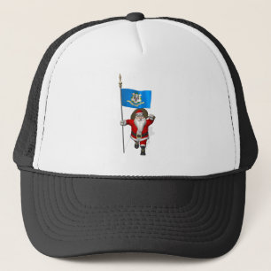 Casquette Le Père Noël Avec L'Ensigne Du Connecticut