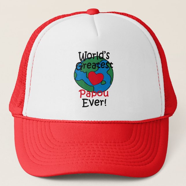 Casquette Le plus grand coeur de Papou du monde (Devant)