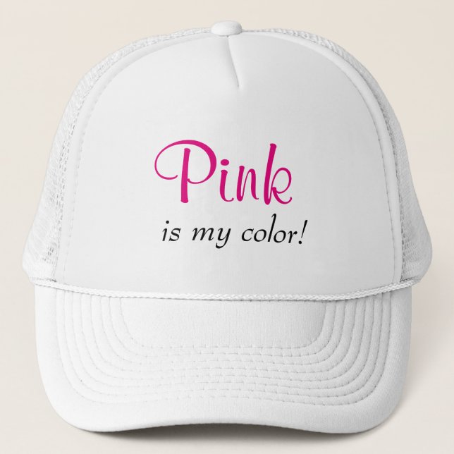 Casquette Le rose est ma citation de couleur (Devant)