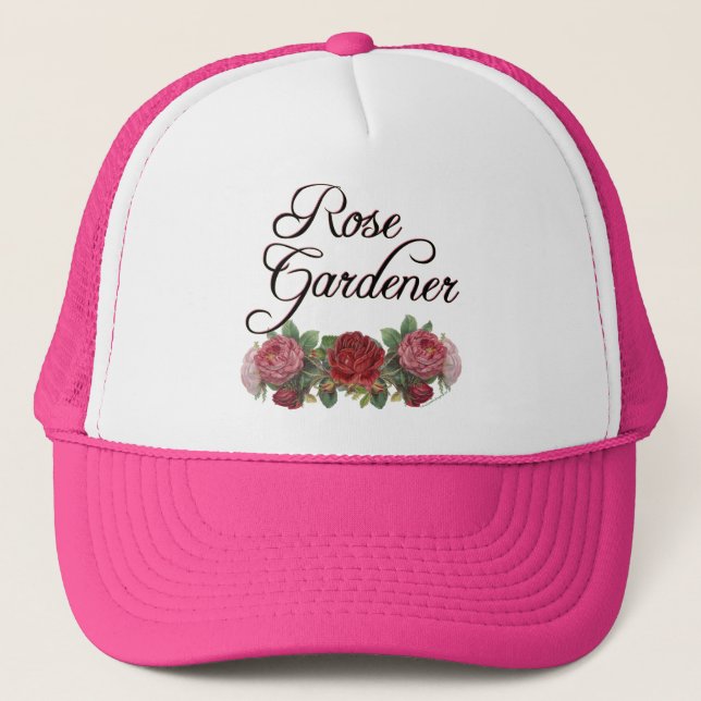 Casquette Le rose Gardener dit avec des Roses (Devant)