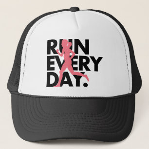 Casquette Le rose/noir "courent chaque jour "