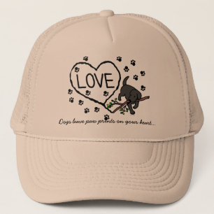 Casquette Le sable noir de Labrador marque avec des lettres