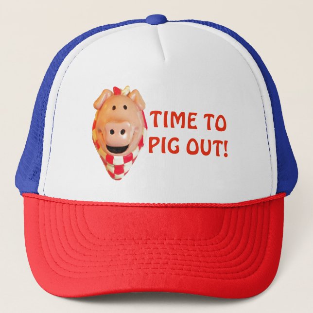 Casquette Le temps au porc pique-niquent porc (Devant)