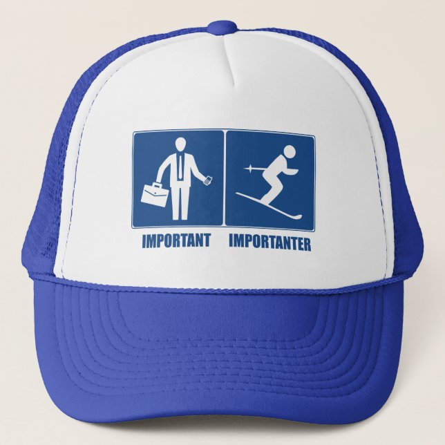 Casquette Le Travail Est Important, Le Ski Est Important (Devant)