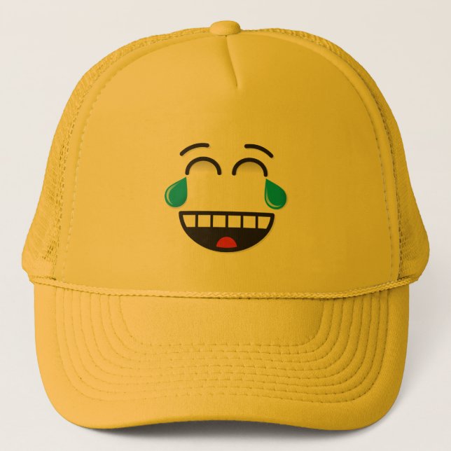 Casquette Le visage avec les larmes de la joie (Devant)