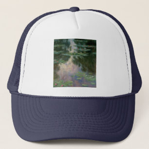 Casquette L'EAU MENSONNE EN ÉTANG VERT ROSE par Claude Monet