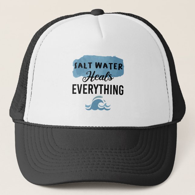 Casquette L'eau salée guérit Tout Les Amateurs de plage Cade (Devant)