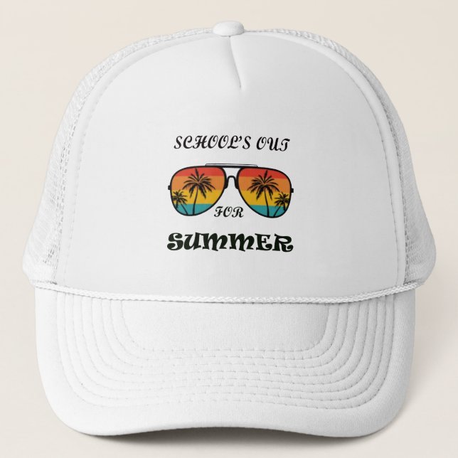 Casquette L'école est dehors pour l'été Dernier jour de l'éc (Devant)