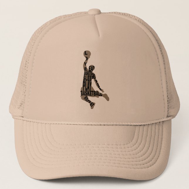 Casquette Lecteur de basketball slunk avec texte intégral (Devant)