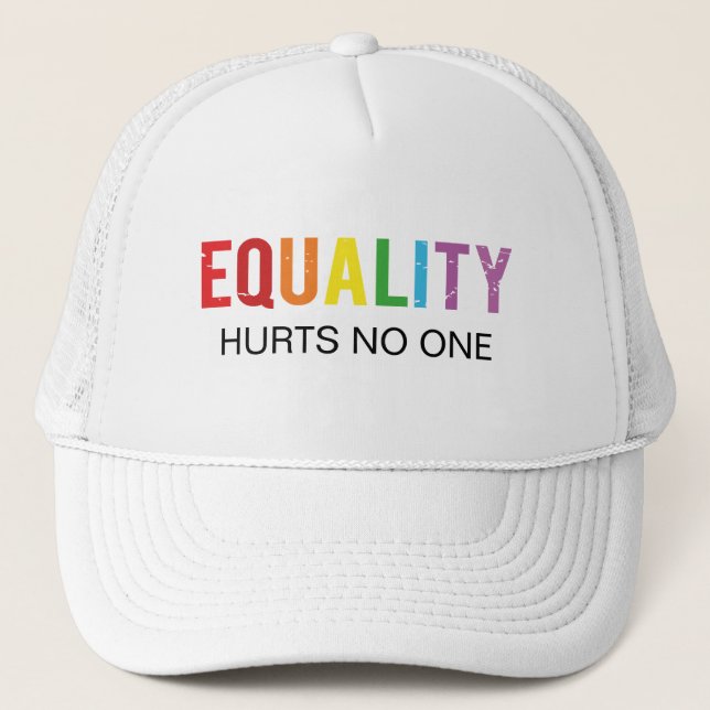 Casquette L'égalité ne fait de mal à personne Fierté des dro (Devant)