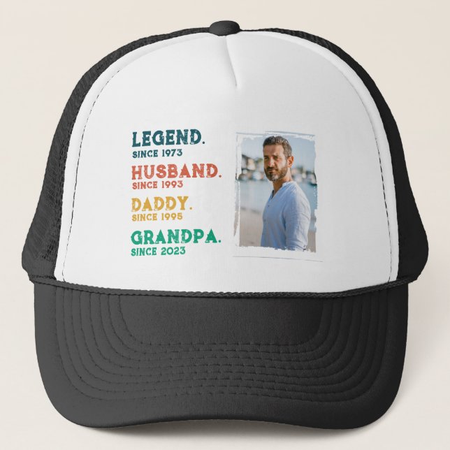 Casquette Legend Mari Daddy Grandpa T-Shirt personnalisé (Devant)