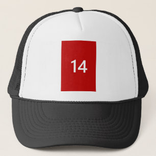 Casquette Légendaire n° 14 en rouge et blanc