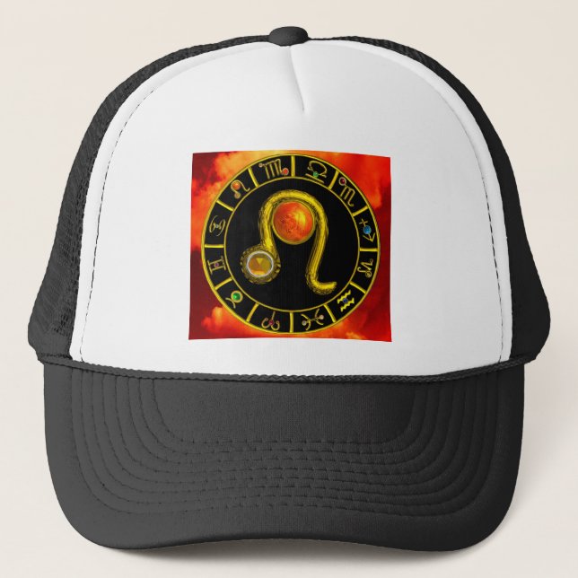 Casquette LEO, Golden, Zodoac bijou d'anniversaire (Devant)