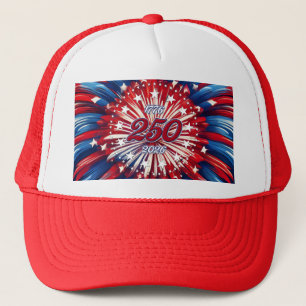 Casquette Les 250 ans d'Amérique 1776-2026 Feux d'artifice R