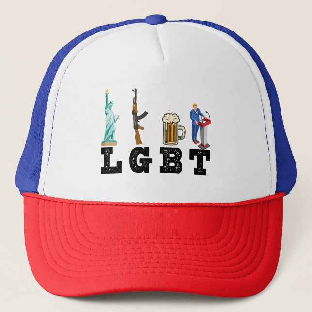 Casquette Les armes LGBT de la liberté Bière Trump cadeau po (Devant)