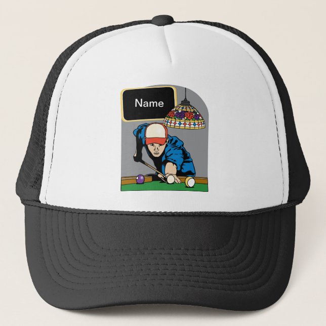 Casquette Les billards des hommes personnalisés (Devant)