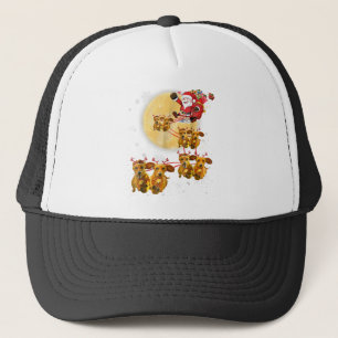 Casquette Les Chemises de Chien Dachshund, un renne de Noël