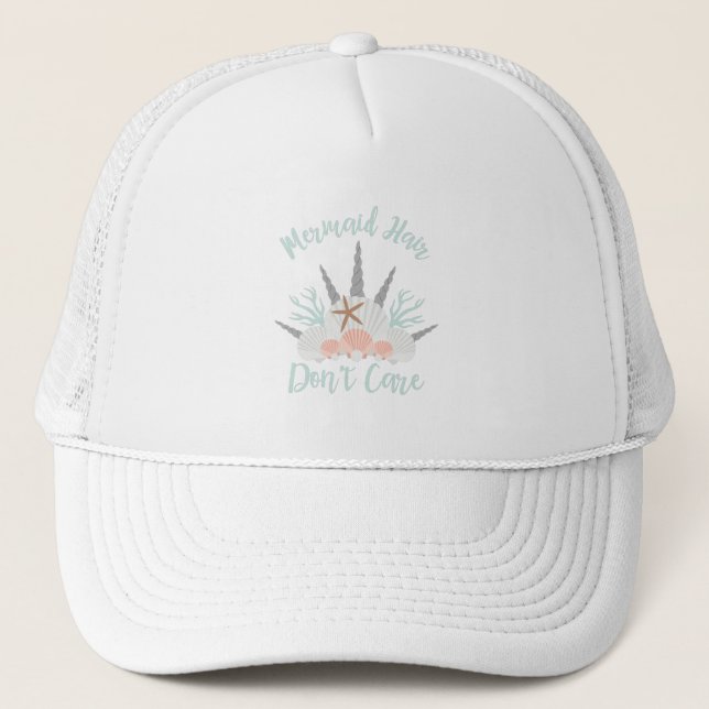 Casquette Les cheveux de sirène s'en fichent (Devant)