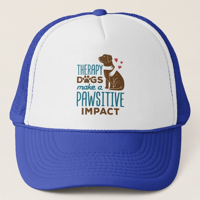 Casquette Les chiens de thérapie font un impact négatif (Devant)