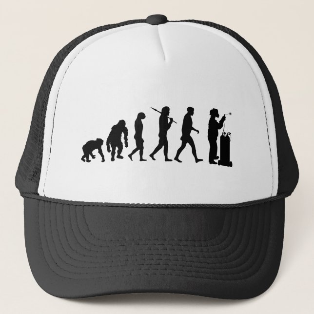 Casquette Les commerces qualifiés - soudeuses soudant la (Devant)