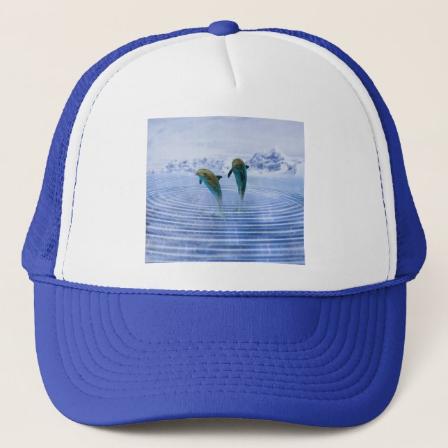 Casquette Les dauphins font des ondulations (Devant)
