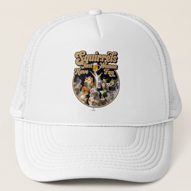 Casquette Les Écureuils Veux Juste S'Amuser (Devant)