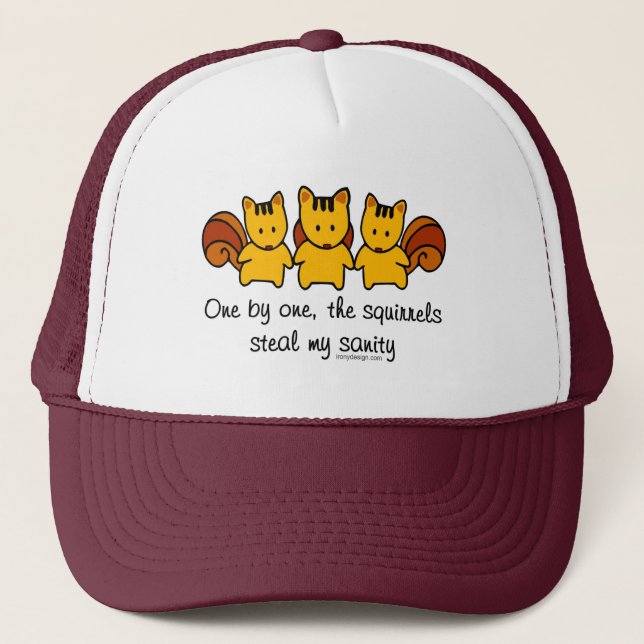 Casquette Les écureuils volent ma santé d'esprit (Devant)