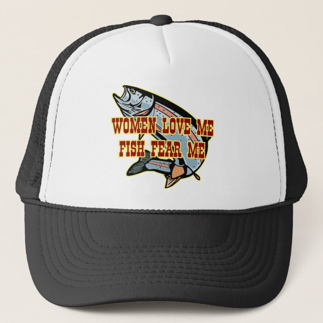 Casquette Les femmes m'aiment Poisson Craignez-moi (Devant)