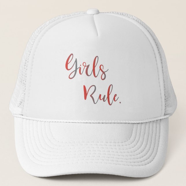 Casquette Les filles Règle Cool de typographie inspirante (Devant)