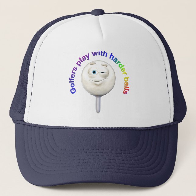 Casquette Les golfeurs jouent avec des balles plus dures (Devant)