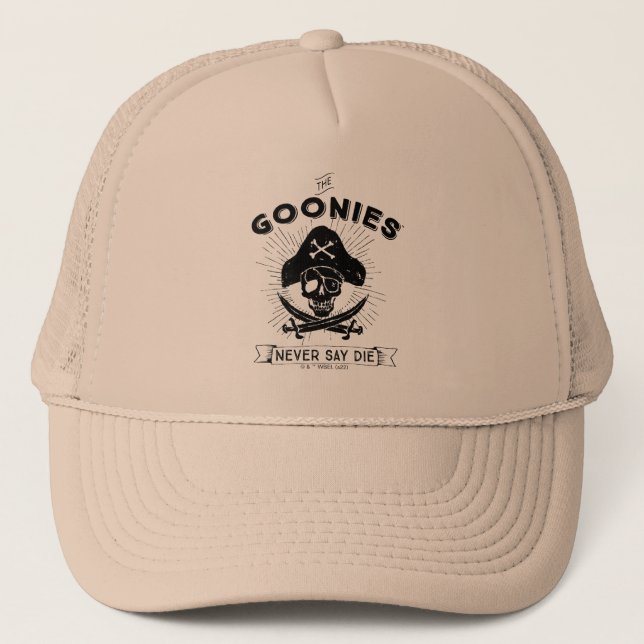 Casquette Les Goonies "Ne jamais dire mourir" Pirate Badge (Devant)