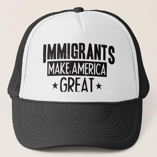 Casquette Les immigrés rendent l'Amérique grande (Devant)