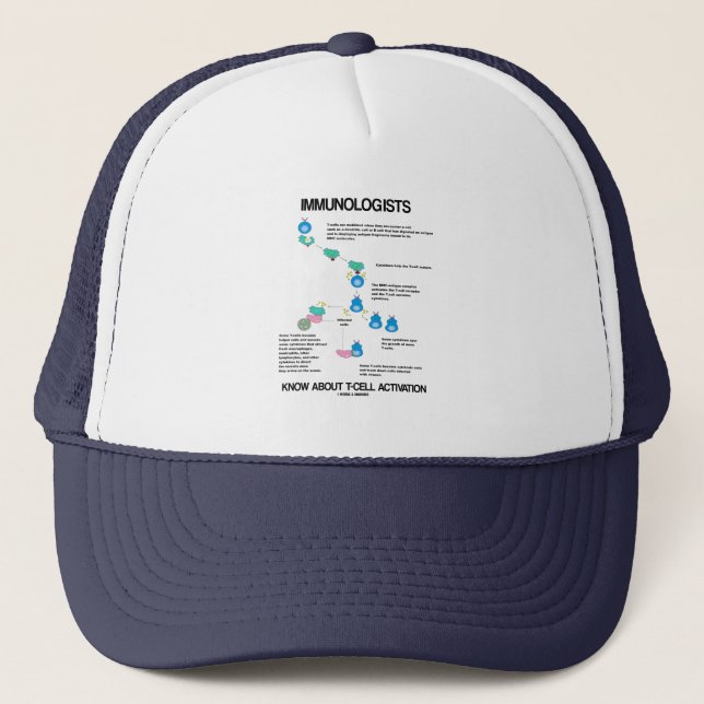 Casquette Les immunologistes connaissent l'activation des ce (Devant)