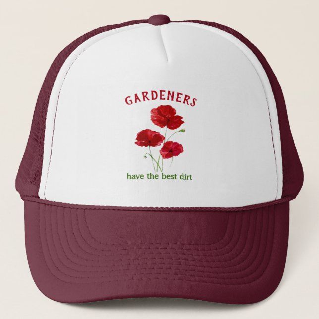 Casquette Les jardiniers ont le meilleur de l'aquarelle d'aq (Devant)