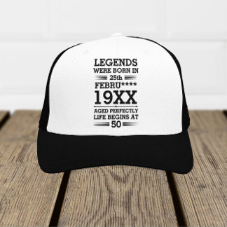 Casquette Les légendes personnalisées sont nées à la date Mo