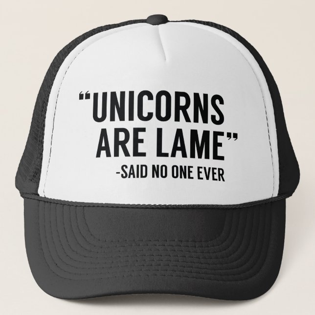 Casquette Les licornes sont responsables (Devant)