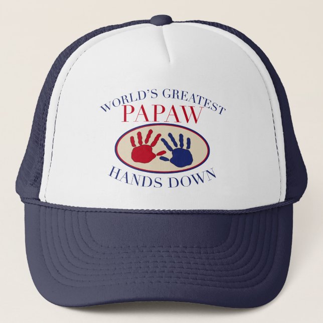 Casquette Les meilleures mains de papaye vers le bas (Devant)