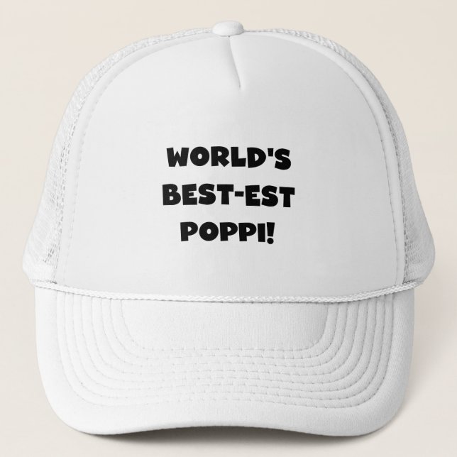 Casquette Les meilleurs cadeaux Poppi Black Text du monde (Devant)