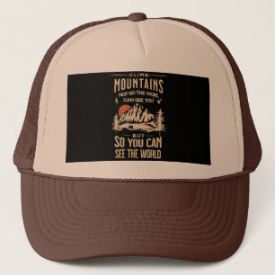 Casquette Les montagnes appellent des phrases sur la motivat