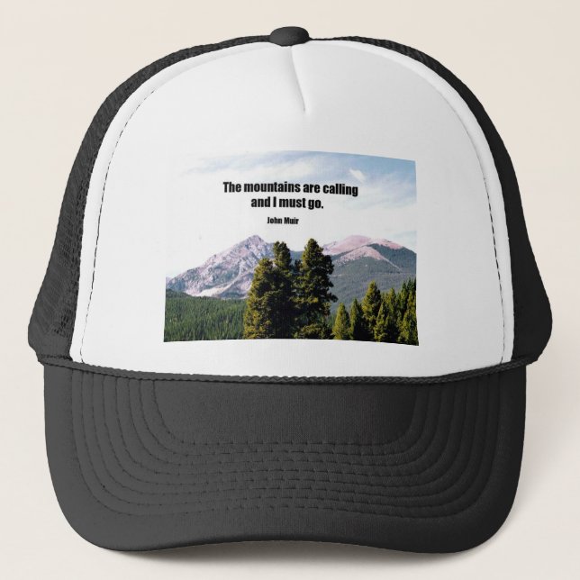 Casquette Les montagnes appellent et je dois y aller. (Devant)