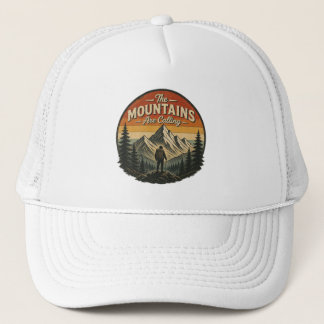 Casquette Les montagnes appellent – Randonnée vintage