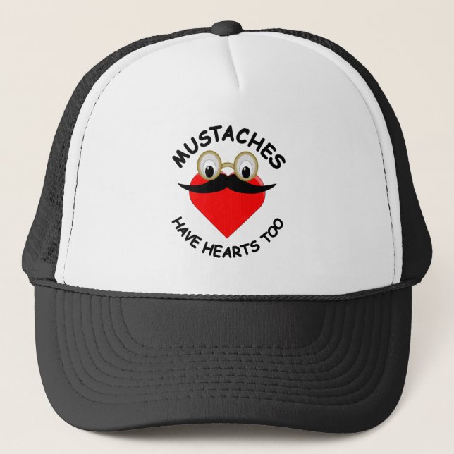 Casquette Les moustaches ont aussi des coeurs (Devant)