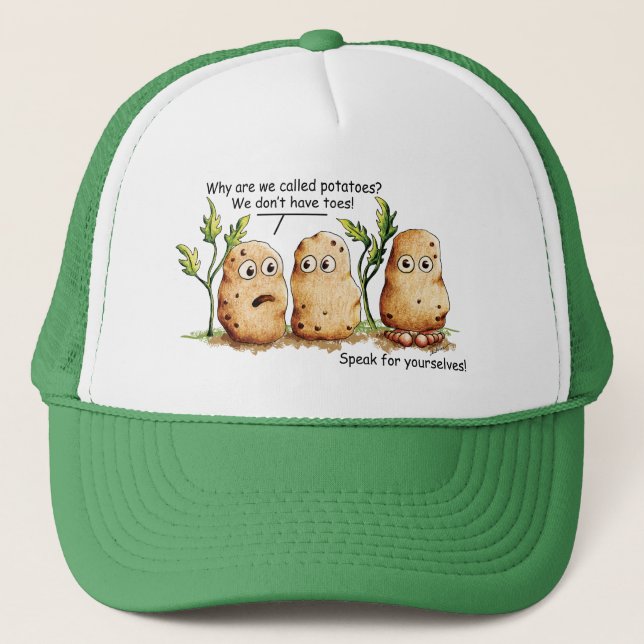 Casquette Les pommes de terre cuites ont des orteils amusant (Devant)